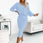 🌸HEISSER VERKAUF 49% RABATT🌸Zweiteiliges Damen-Set aus ärmellosem Kleid und lockerem Pullover mit V-Ausschnitt