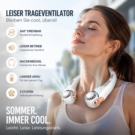 🍃🍃 52% Rabatt für eine begrenzte Dauer 🌪️  geräuscharmer für den Sommer Tragbarer Nackenlüfter