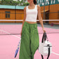 Leicht. Atmungsaktiv. Perfekt für deinen aktiven Alltag-Lässige Cropped-Strandhose mit weitem Bein