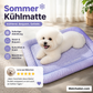 🐶🐱 Kühlende Haustiermatte für Hunde und Katzen – Sommerliche Kühldecke aus Eisseide in Farbverläufen, atmungsaktives, weiches Schlafkissen für drinnen, Sofa und Auto, waschbar, verschiedene Größen erhältlich