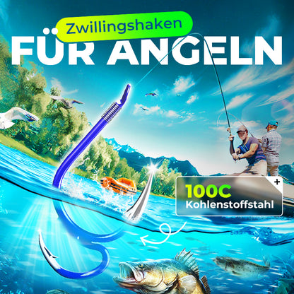 💪 🔥🎣 Klassische scharfe Doppel-Angelhaken 🎣 🌟 ✨