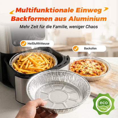 50-teiliges Set wiederverwendbarer Airfryer-Einlagen aus Aluminiumfolie