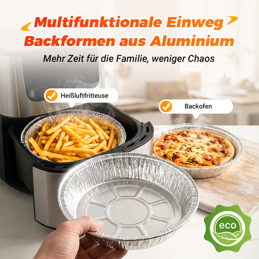 50-teiliges Set wiederverwendbarer Airfryer-Einlagen aus Aluminiumfolie
