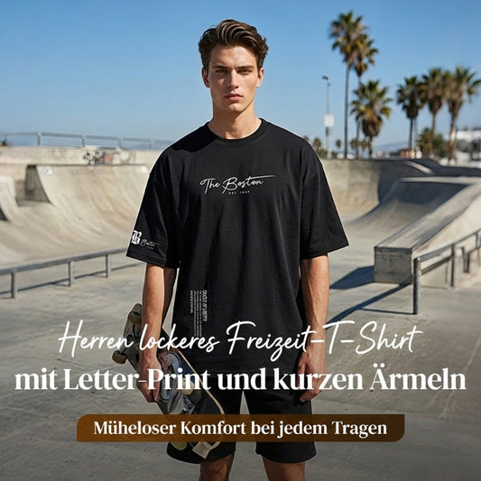 📢🔥Letzter Tag: 50% Rabatt!⏰👕Herren Urban Style Loose Fit Kurzarm-Shirt✨