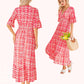 🎁Letzter Tag Hot Sale 50% Rabatt💃Bohemian Vintage V-Ausschnitt Floral Lässige Lange Kleider