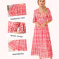🎁Letzter Tag Hot Sale 50% Rabatt💃Bohemian Vintage V-Ausschnitt Floral Lässige Lange Kleider