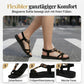 👡 LIMITIERTES ANGEBOT: 50% RABATT! 🌼 Flache Damen-Sandalen – Runde Zehen, Atmungsaktiv, Verstellbarer Knöchelriemen & Blumen-Dekor ✨