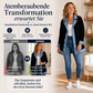 ⌛Zeitlich begrenztes Angebot – Eleganter Damenmantel aus Denim mit geripptem Strick-Einsatz
