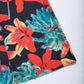 👗 Damen Floral Print Kette Decor Split Oberschenkel Tie Back Cami Kleid