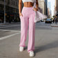 💗LETZTER TAG - 60% RABATT💕 Damen-Hose, schlicht, locker, gerades Bein