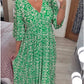 🔥Heißer Verkauf-50% Rabatt💃Lässiges V-Ausschnitt Blumenkleid