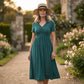 👗 50 % RABATT AKTUELL GÜLTIG! ✨ Figurfreundliches Damen Großgrößen-Kleid – Empire-Schnitt, atmungsaktives Material und vielseitig kombinierbar für warme Tage 🌸