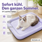 🐶🐱 Kühlende Haustiermatte für Hunde und Katzen – Sommerliche Kühldecke aus Eisseide in Farbverläufen, atmungsaktives, weiches Schlafkissen für drinnen, Sofa und Auto, waschbar, verschiedene Größen erhältlich