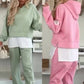 💜Women's Hooded Patchwork Casual Sweatshirt Suit