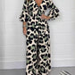 🔥Schneller Verkauf 49% Rabatt🍃Jumpsuit mit V-Ausschnitt und Leopardenmuster