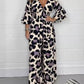 🔥Schneller Verkauf 49% Rabatt🍃Jumpsuit mit V-Ausschnitt und Leopardenmuster