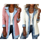 ⌛Zeitlich begrenztes Angebot – Eleganter Damenmantel aus Denim mit geripptem Strick-Einsatz