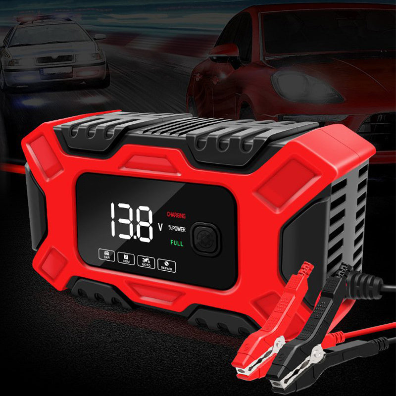 Autobatterieladegerät 12V Intelligent - Tragbares Ladegerät Mit LCD Display Für Auto Motorrad