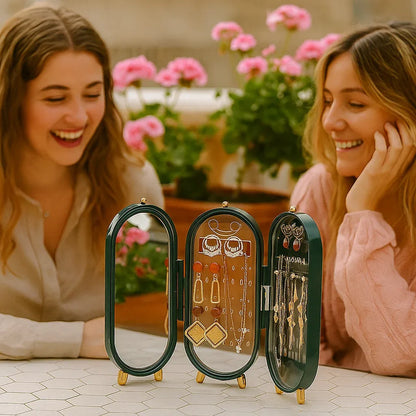 💖 Black-Friday-Angebot – 50 % Rabatt! 💖Elegante Schmuckaufbewahrungsbox mit Spiegel