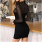 😍🌟Glitzerndes Kleid💓Sexy Mesh-Bodycon-Minikleid✨🌹