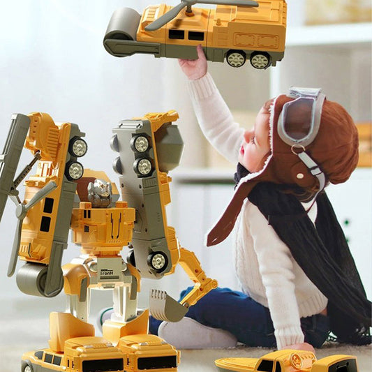 Magnetisches Transformation Technik Auto Zusammengebautes Spielzeug🔥