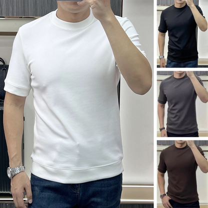 🔥Men's Summer Simple Round-Neck Pure Cotton T-Shirt👕
