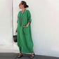 💥63% Rabatt für begrenzte Zeit💕Langes Patchwork-Kleid aus Baumwolle und Leinen