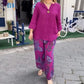 💖2 Stück Langarm-Shirt und lockere Hose Set für Frauen mit lässigen Prints✨
