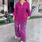 💖2 Stück Langarm-Shirt und lockere Hose Set für Frauen mit lässigen Prints✨