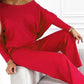 ✨Set aus einfarbigem Pullover mit überschnittenen Schultern und lockerer Hose für Damen