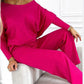 ✨Set aus einfarbigem Pullover mit überschnittenen Schultern und lockerer Hose für Damen