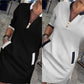 Trendy, lässiges Kleid mit V-Ausschnitt und 3/4-Ärmeln für Damen