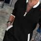 Trendy, lässiges Kleid mit V-Ausschnitt und 3/4-Ärmeln für Damen