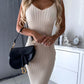 Set aus Strickpullover und Cami-Kleid