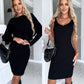 Set aus Strickpullover und Cami-Kleid
