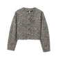 Warmes Set aus Jacke mit Leopardenmuster und Rock in A-Linie