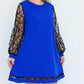 💖Was soll ich morgen anziehen?👗Patchwork-Kleid mit Rundhalsausschnitt für Damen