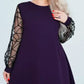 💖Was soll ich morgen anziehen?👗Patchwork-Kleid mit Rundhalsausschnitt für Damen