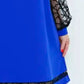💖Was soll ich morgen anziehen?👗Patchwork-Kleid mit Rundhalsausschnitt für Damen