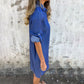 2025 Neues Design👗💖Lässiges Denim-Reverskleid für Damen