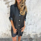 2025 Neues Design👗💖Lässiges Denim-Reverskleid für Damen