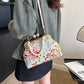 Damen Handtasche im Vintage-Stil mit Blumenstickerei