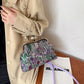 Damen Handtasche im Vintage-Stil mit Blumenstickerei