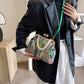 Damen Handtasche im Vintage-Stil mit Blumenstickerei