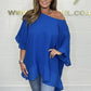 🏵️2025 Heißer Verkauf 41% Rabatt🏵️Lockere, plissierte Off-Shoulder-Blusen für Damen