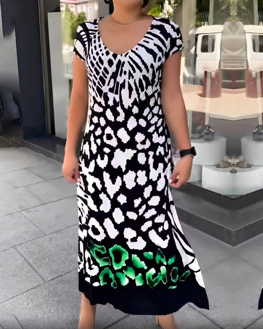 🎉Sommerliches gemustertes Chiffonkleid