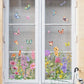 📢📢50 % RABATT!!⏰Bunter Blumenstrauß-Fensteraufkleber🖼️(frei zuschneidbar)