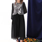 🌸 Frühlingsspecials 🌸  Damen Elegante Pailletten Chiffon Kleid