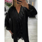 🎀Elegante Bluse mit Rüschen und V-Ausschnitt für Damen