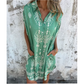 💞50 % Rabatt💞Klassisches bedrucktes Baumwoll-Leinen-Kleid【Direktverkauf ab Werk】